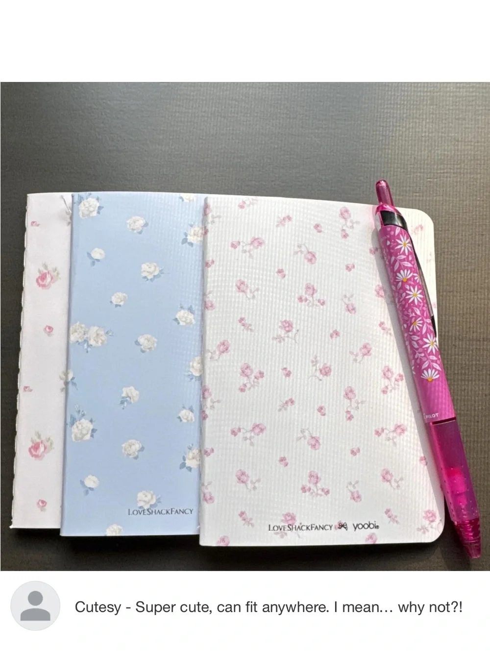 LoveShackFancy x Target - Yoobi Ribbon Rosa, Everblooming Rosette, Mini Journals